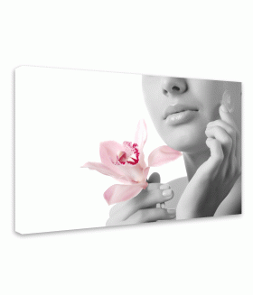 Tablou canvas Face and orchid