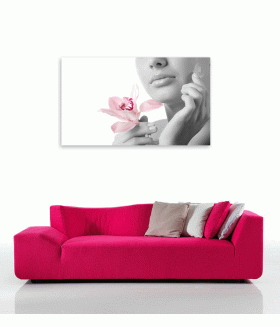 Tablou canvas Face and orchid
