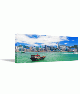 Tablou canvas Hong Kong harbour at day