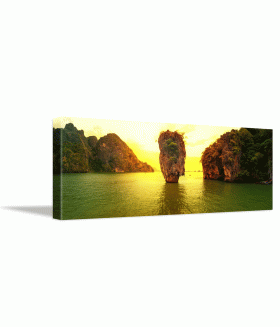 Tablou canvas James Bond island sunset panoramic