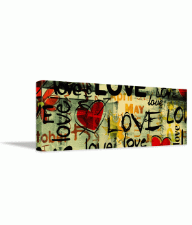Tablou canvas Love Written In Graffiti